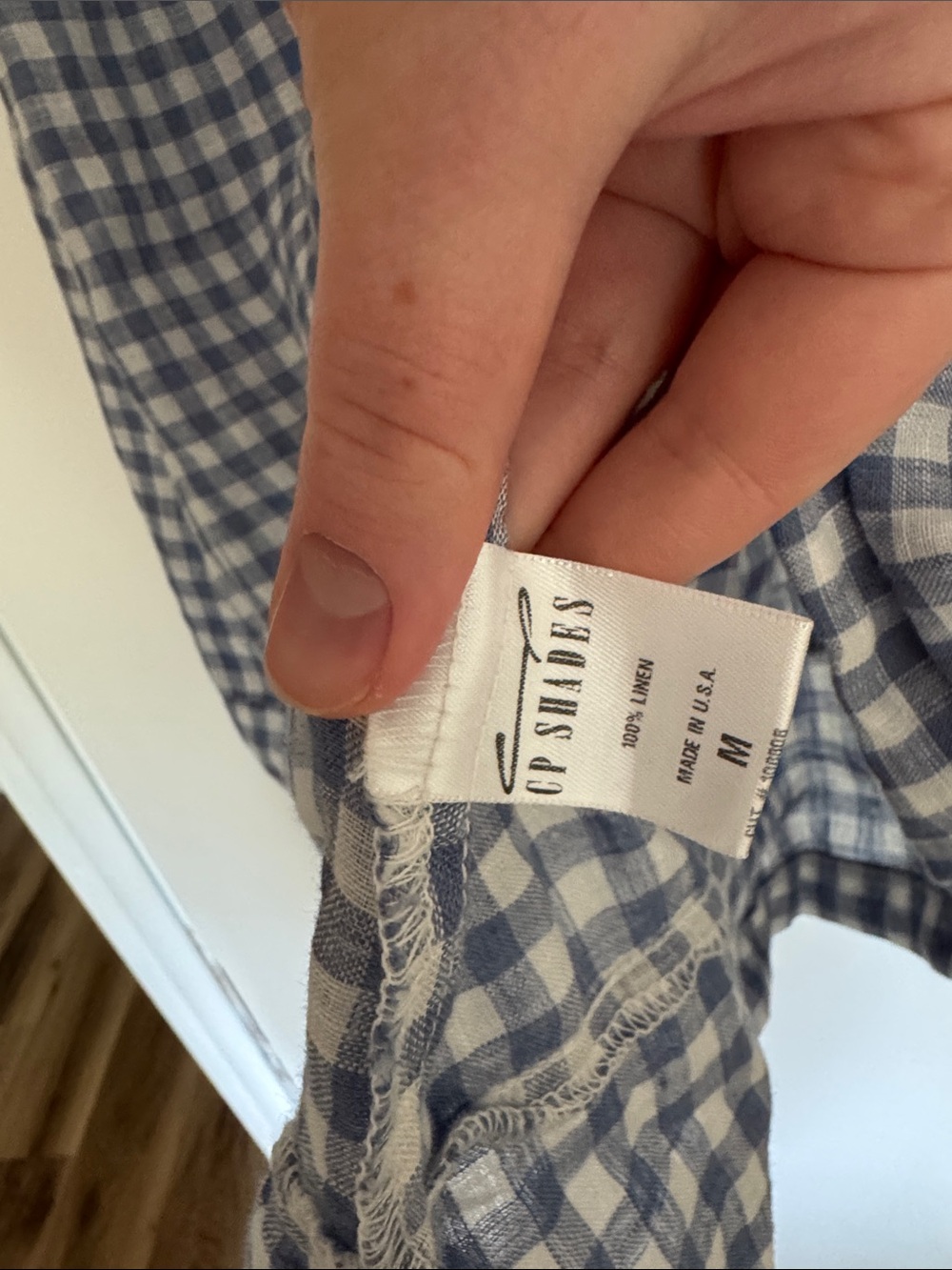 CP Shades Blue and White Gingham Cap-Sleeve Tunic - Picture 2 of 3